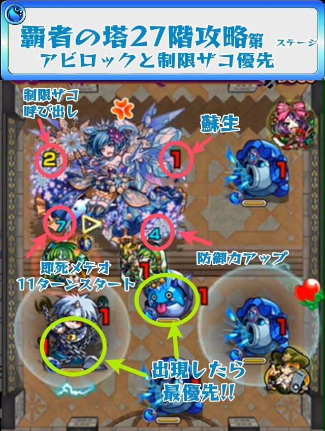 モンスト 新覇者の塔 27階 攻略 ギミック 適正キャラ 超特大チャンネル