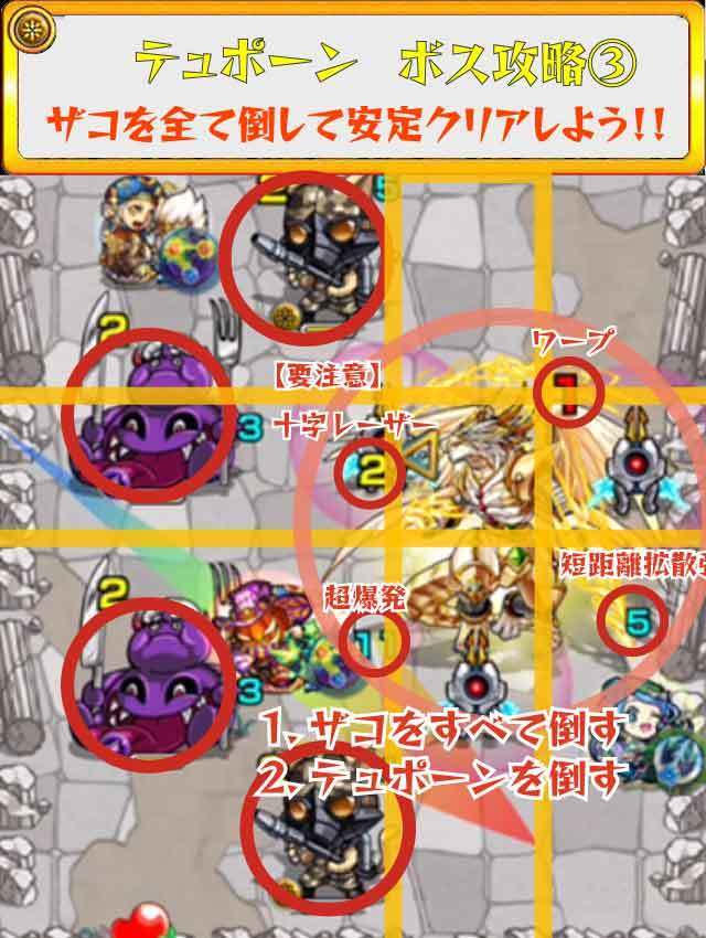 モンスト テュポーン降臨 究極 攻略のギミック 適正キャラ 超特大チャンネル