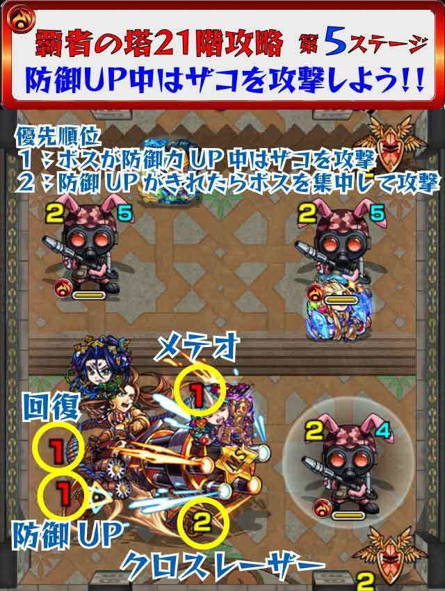 モンスト 新覇者の塔 21階 攻略 ギミック 適正キャラ 超特大チャンネル